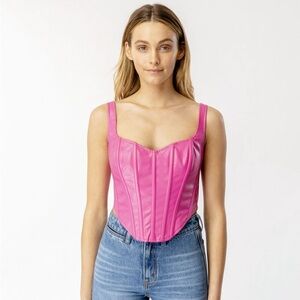 7 for All Mankind Pink Bustier Top